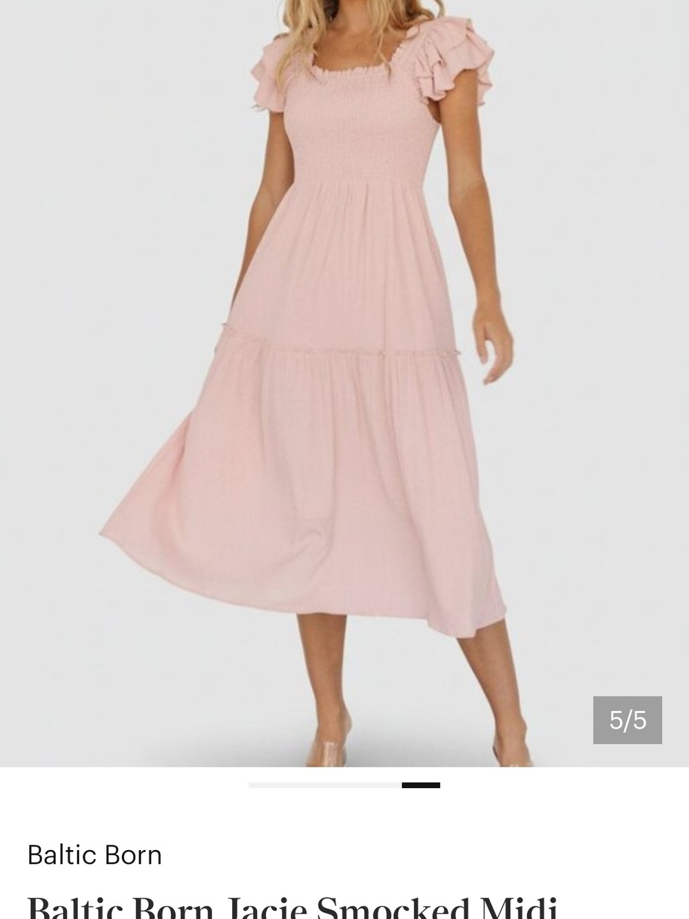 Baltic Born Jacie Smocked Midi Dress